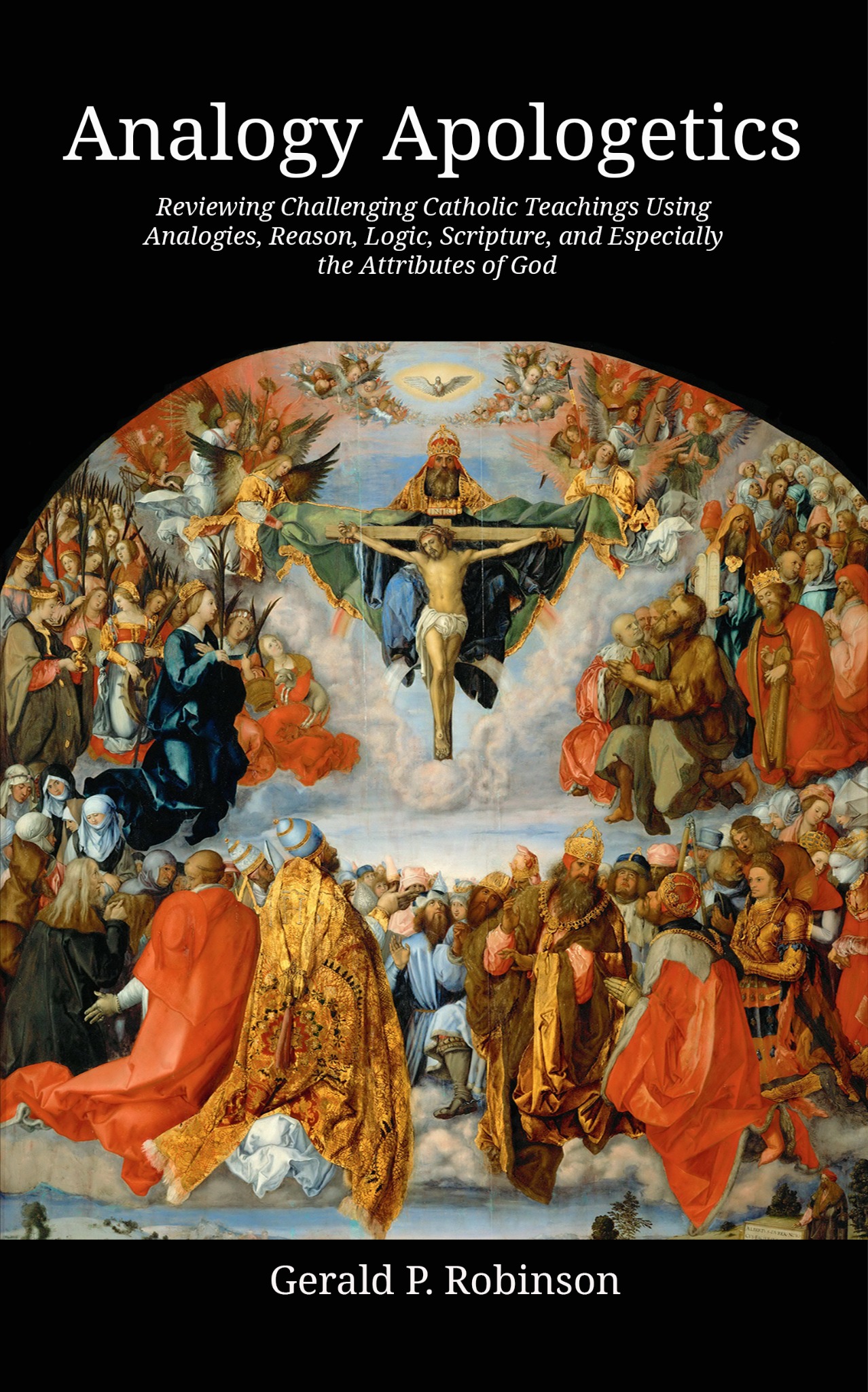 Analogy Apologetics book cover, with sacred art centered on Christ crucified